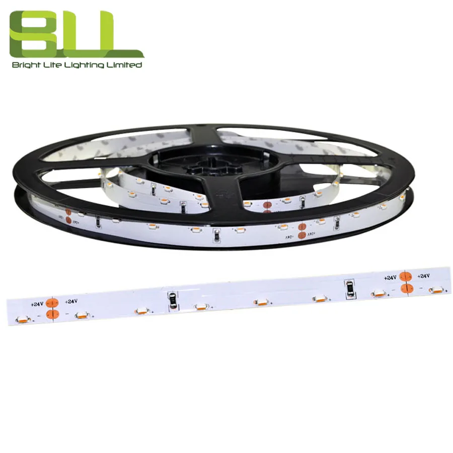 High CRI90 SMD3014 60LED strip side view 24V flex led strip for cabinet home lighting