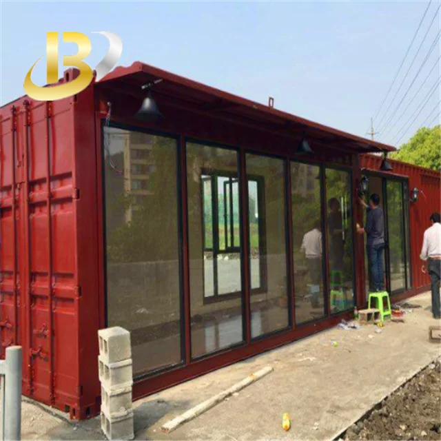 
Hot Sale houses coffee shop container bar 20ft high cube /prefabricated container houses 