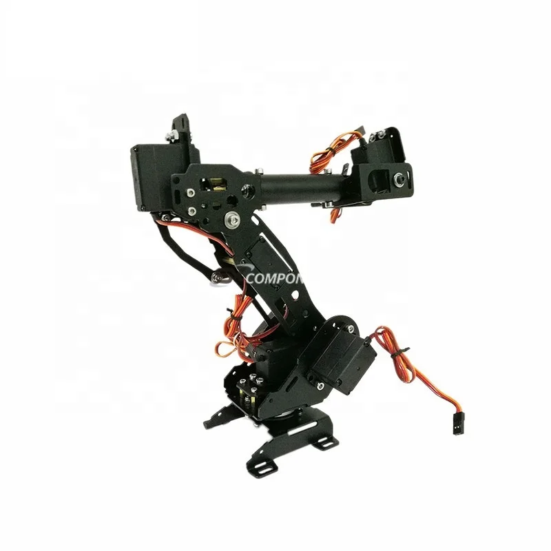 sxcomponents 7 DOF Black Mechanical Aluminum Alloy Robot Arm   Unassembled 7 DOF Robot Arm Kit