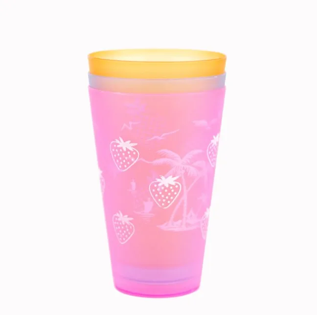 China factory wholesale pp frosted plastic drinking cup 13oz