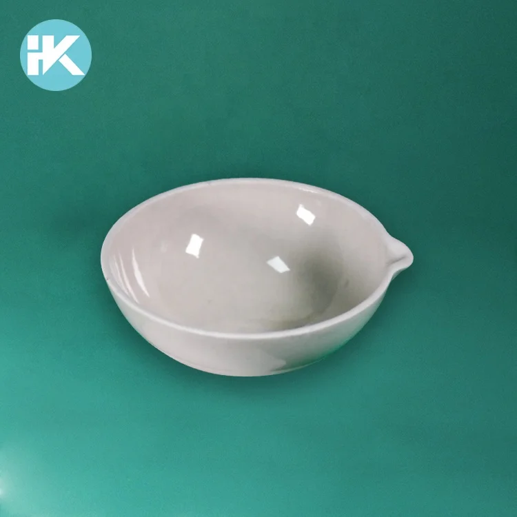 Huke лабораторная керамика круглое дно Фарфоровая раковина с spout испарения посуды испарения блюдо