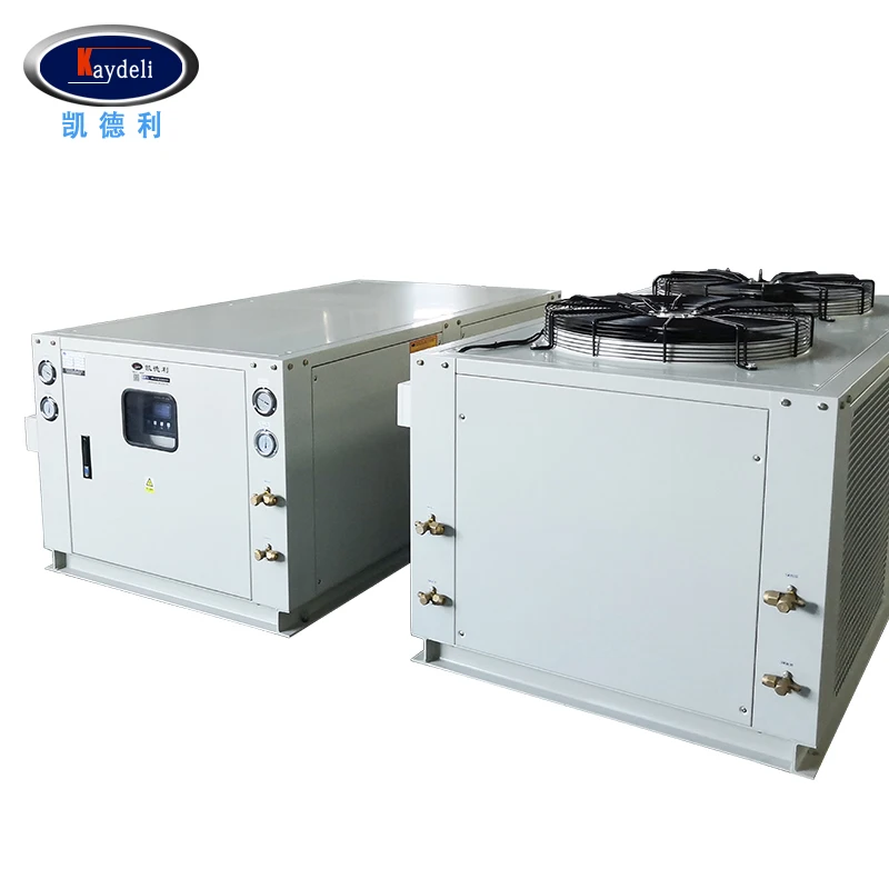 Kaydeli 20HP chiller working principle Compressor Hermetic scroll type Air cooled Industrial hospitalar chiller