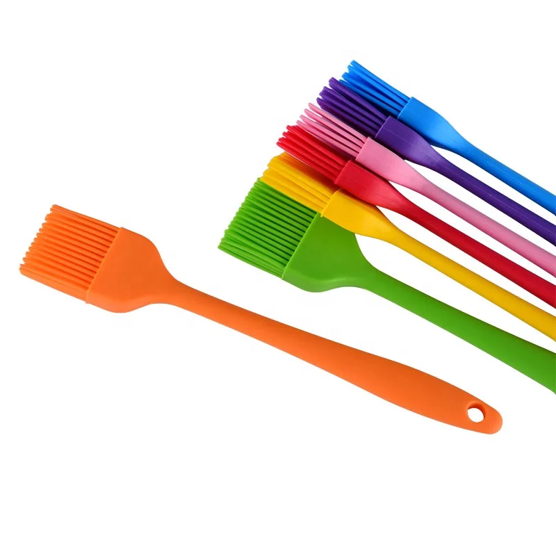 
Heat Resistance Grilling BBQ Brush Silicone Oil Brush with Steel Bar Handle 