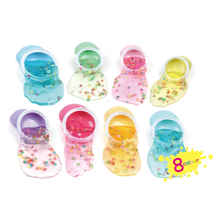 
Новое поступление, контейнер для макарон JanDoon, ароматизированный Хрустальный слайм, желе, игрушка с фруктовыми ломтиками 