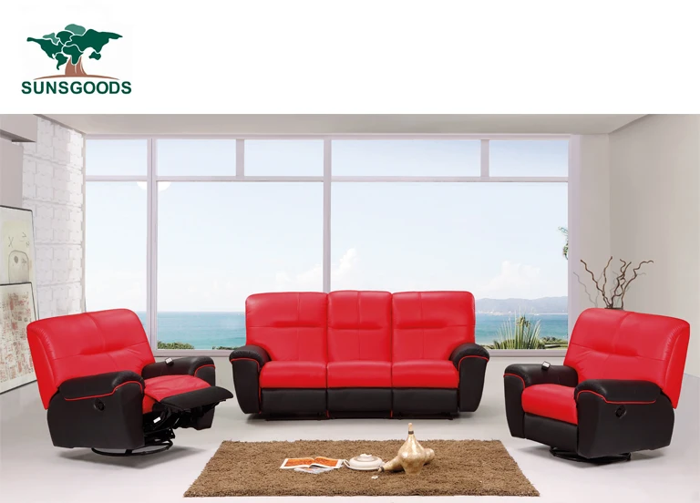 Natural and comfortable red recliner chair,red leather recliner chair,recliner with heat and massage