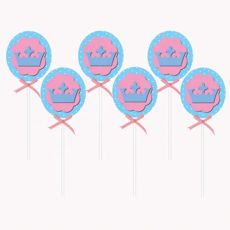 3D Cake Decoration Crown Cupcake Topper Cake Decorate Topper for Birthday Party Decoration