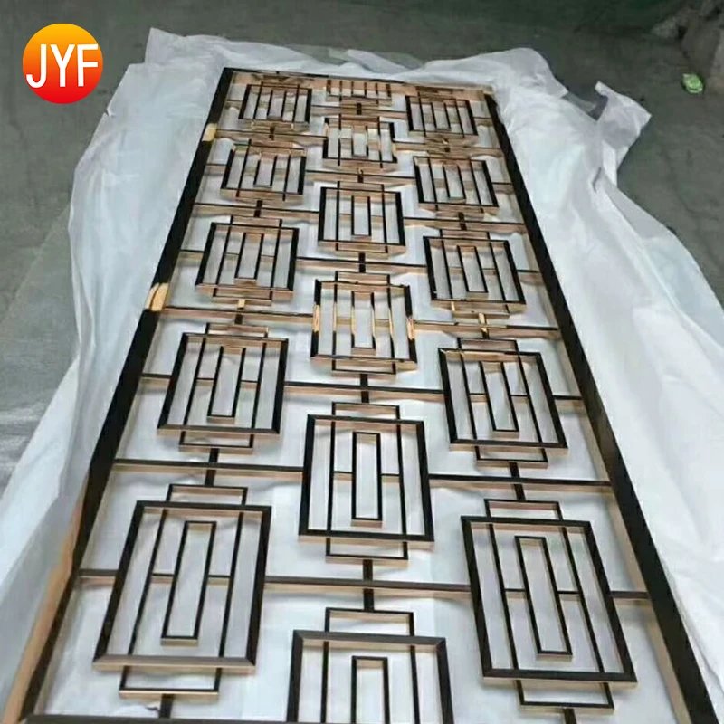 ZZ9902 Wholesale Factory Price Aluminum Restaurant Room Divider Decorative Metal Stainless Partition Screen