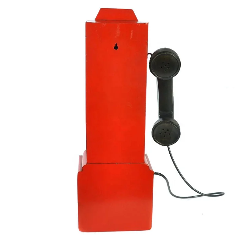 Винтажная модель телефона CY075 для домашнего декора, настенные металлические подвесные украшения, ретро домашние фигурки, миниатюрное украшение для телефона