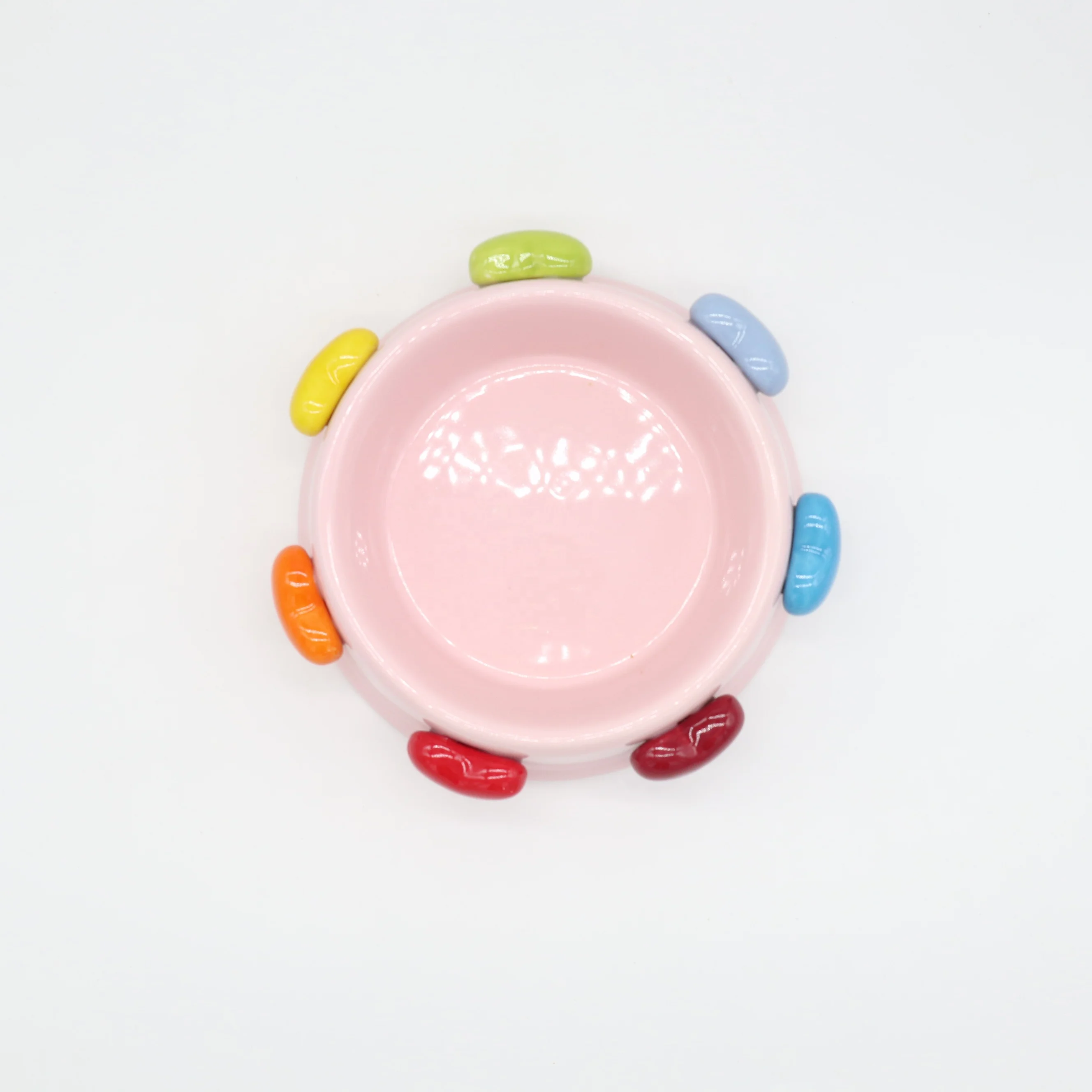 
Heart creative ceramic feeding dog bowl 