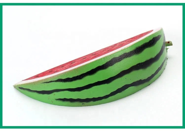 
Wholesale Custom Non Toxic Anti-Stress Pu Foam Squishy Fruit Saucer Watermelon PU Toy 