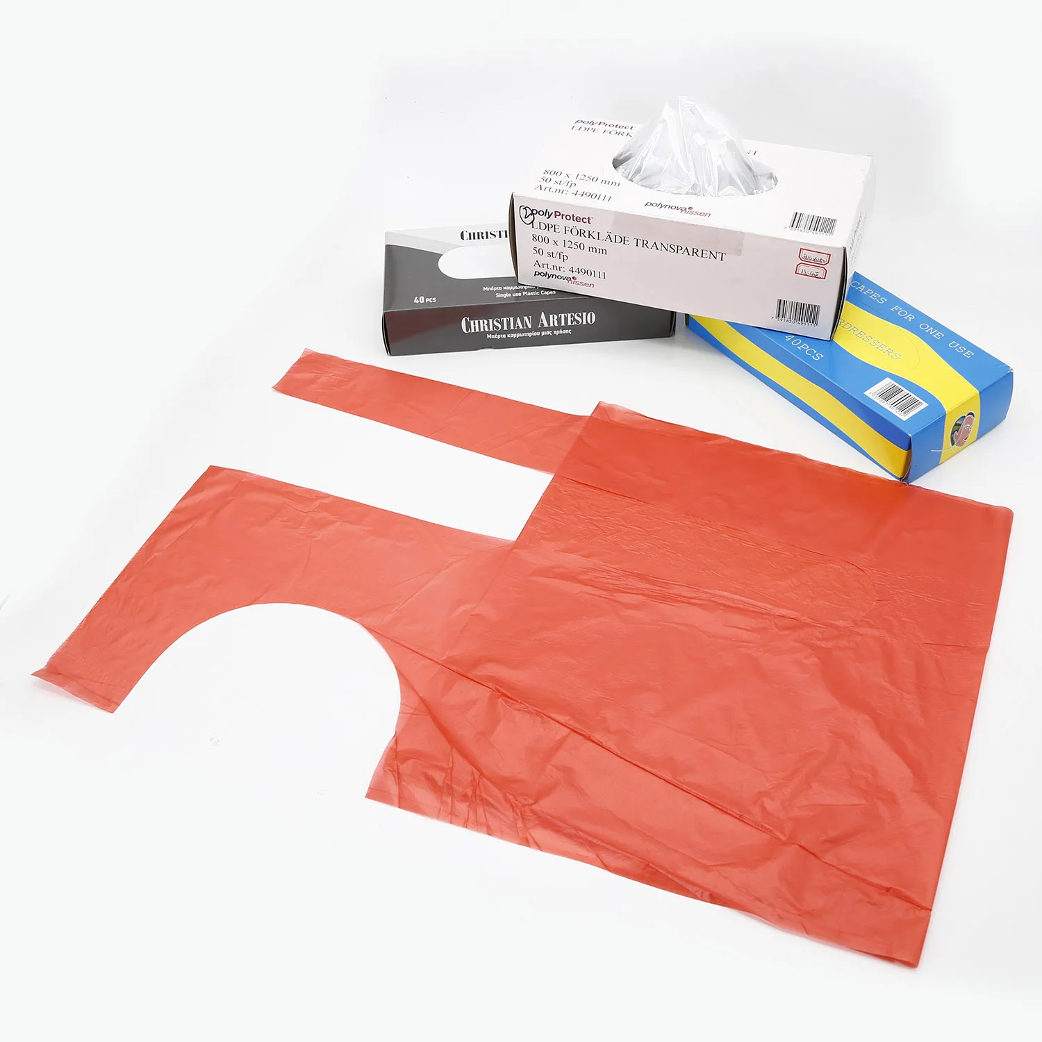 High Quality PE Plastic Disposable Aprons Accept Custom Order Disposable Bibs For Adult