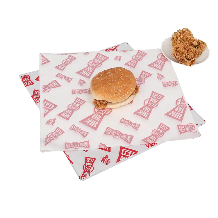 
Biodegradable sandwich wax wrapping paper greaseproof burger food grade packaging paper 