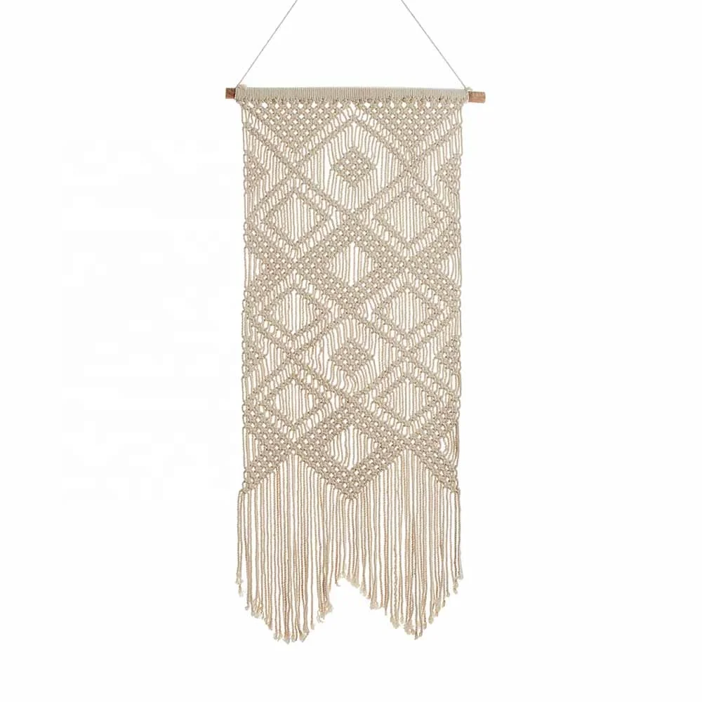 100% Organic Nordic Tapestry Home Accessories Hand Made New Design 2019 Macrame Wall Hanging Design Bedroom,living Room Fabric