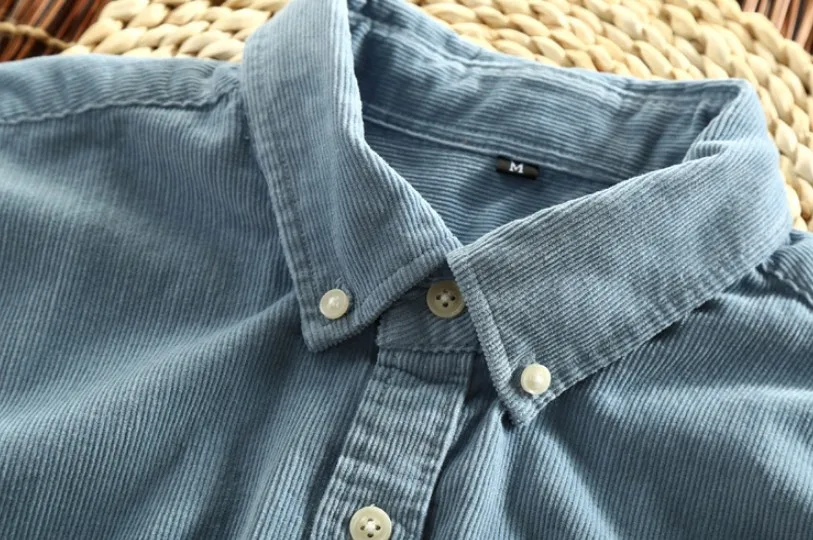 
Newest design Winter warm corduroy thick mens shirt,China factory wholesale 
