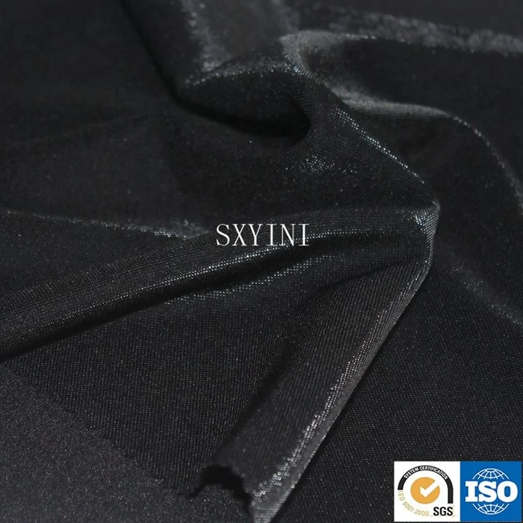 
YINI new product shiny soft polyester lurex interlock fabric for garment 