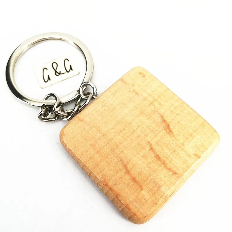 Оптовая продажа с фабрики пользовательские формы деревянный брелок