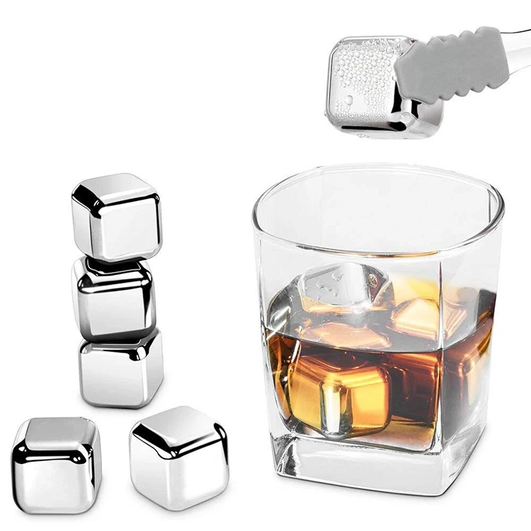 
Hot Sale Bar Accessories Stainless Steel Metal Ice Cube cooling ice melts 