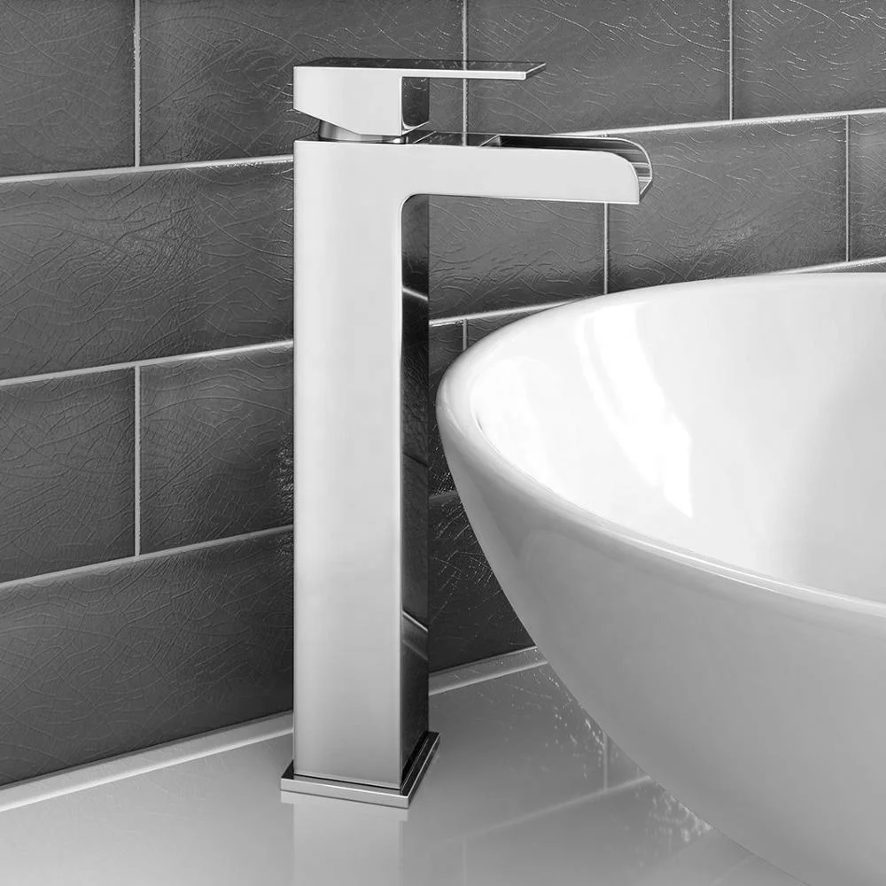 
Deck Mounted Single Hole Bathroom Wash Waterfall Basin Faucet 