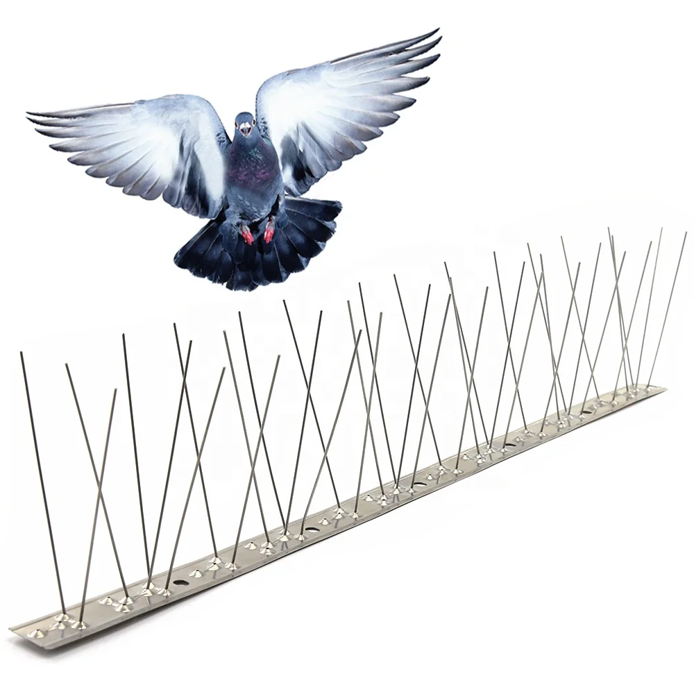 China manufacturer wholesale 50cm stainless steel Anti Pigeon thorn custom bird spikes for pest control