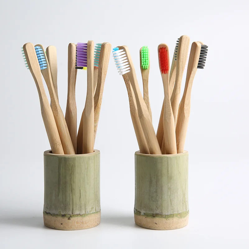 2022 Amazon hot sells Soft Bristle Type and Adult Age Group bamboo charcoal toothbrush pack of 4 set