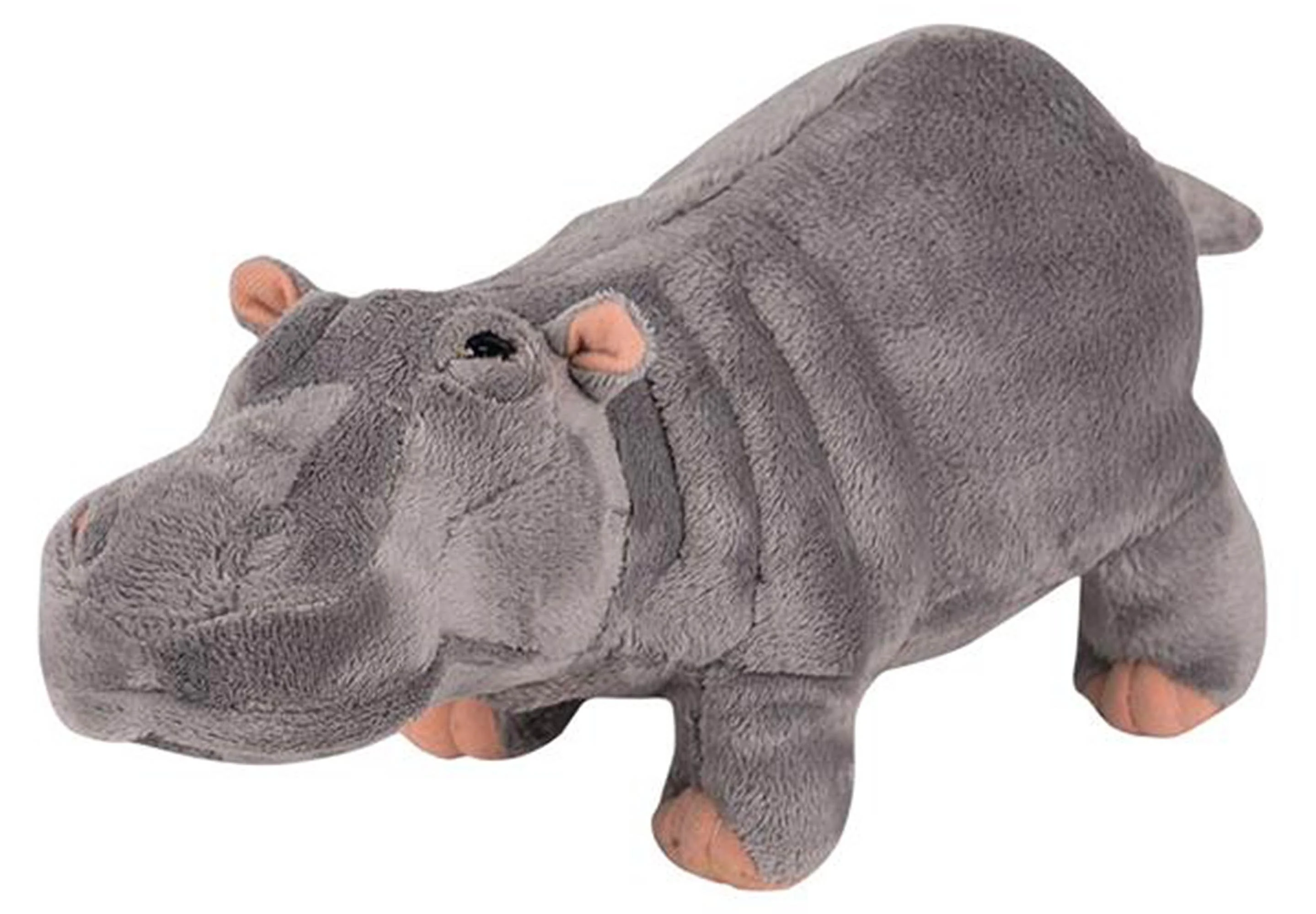 Custom Logo Printed Sleeping Plush Hippo Stuffed Soft Animal Toy