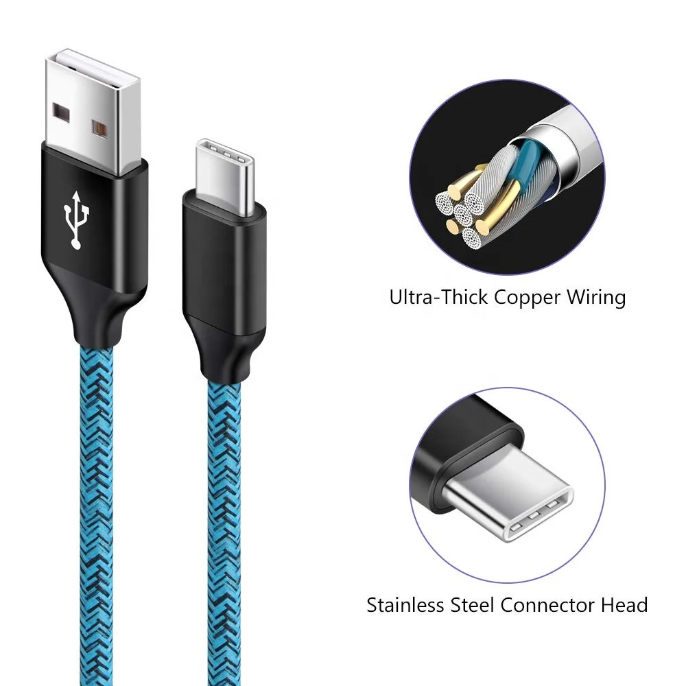 Hot Sales Recommended Fast Charging Braided Charger Data USB Mobile Phone Cable