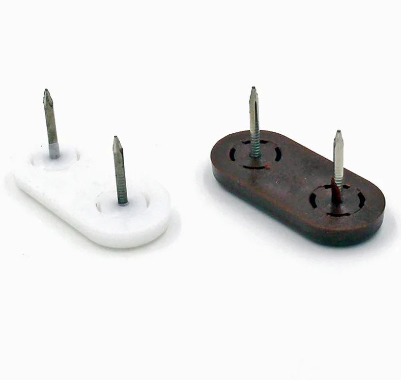 double  pins plastic nail on sliders for furniture legs