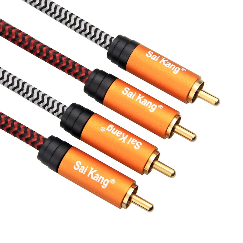 Лидер продаж 2 RCA-2 RCA кабель av мужчинами