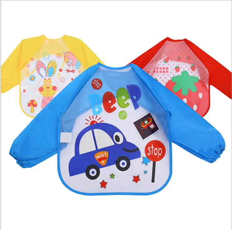 Custom Waterproof EVA Apron Easily Cleans Baby Bibs