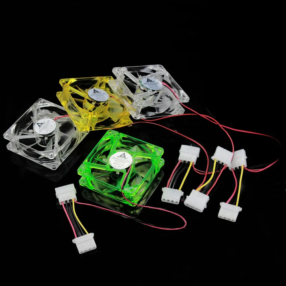 Gdstime 8cm 80mm LED RGB Computer Case Exhaust Cooling Fan