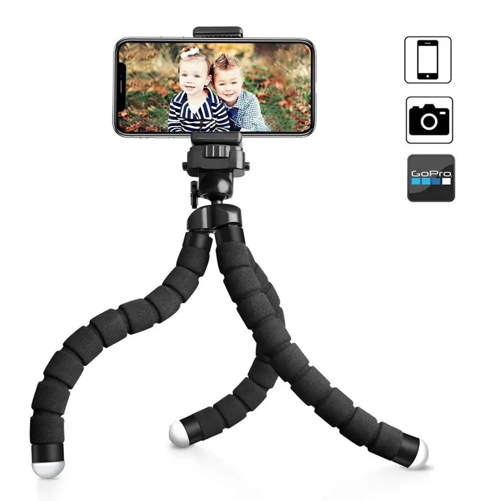 
Premium Phone Tripod, Flexible Tripod with Wireless Remote Shutter Mini Tripod Stand Holder for Camera /Mobile Cell Phone 