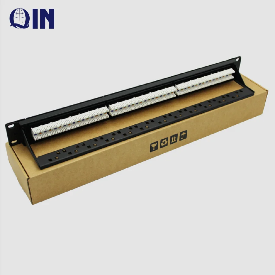 cat6 24port 24 port full loaded 1U 19in RJ45 Inline Coupler keystone patch panel