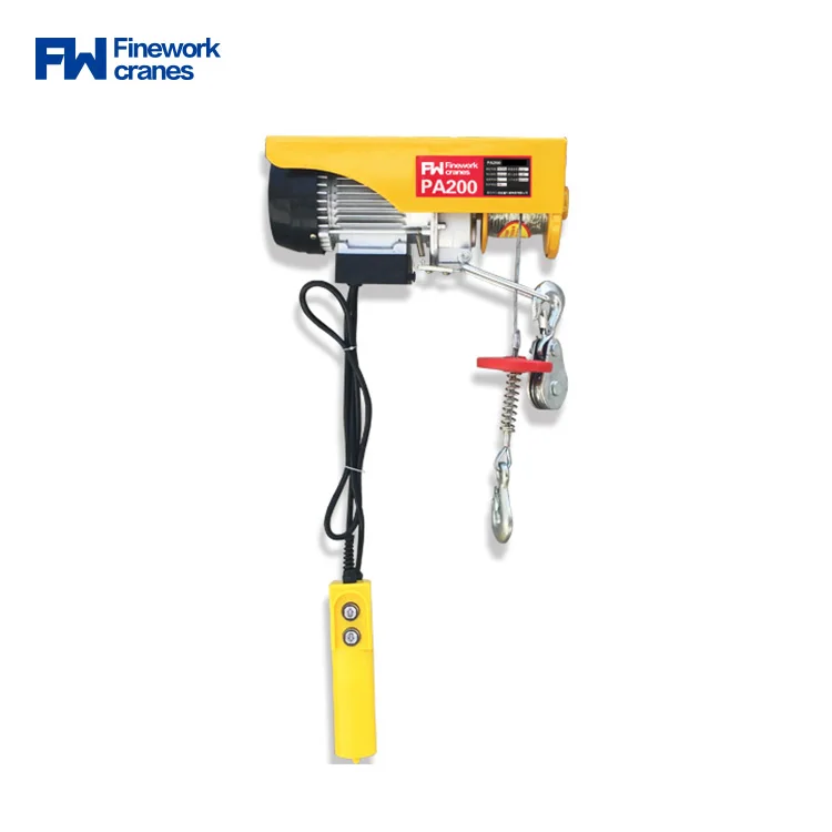 Малый трос Электрический подъемник 400 кг Монорельсовая тележка мини Электрический подъемник