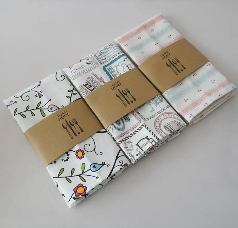 OEM cotton printed  tea towels/ guest towel/kitchen dish towel