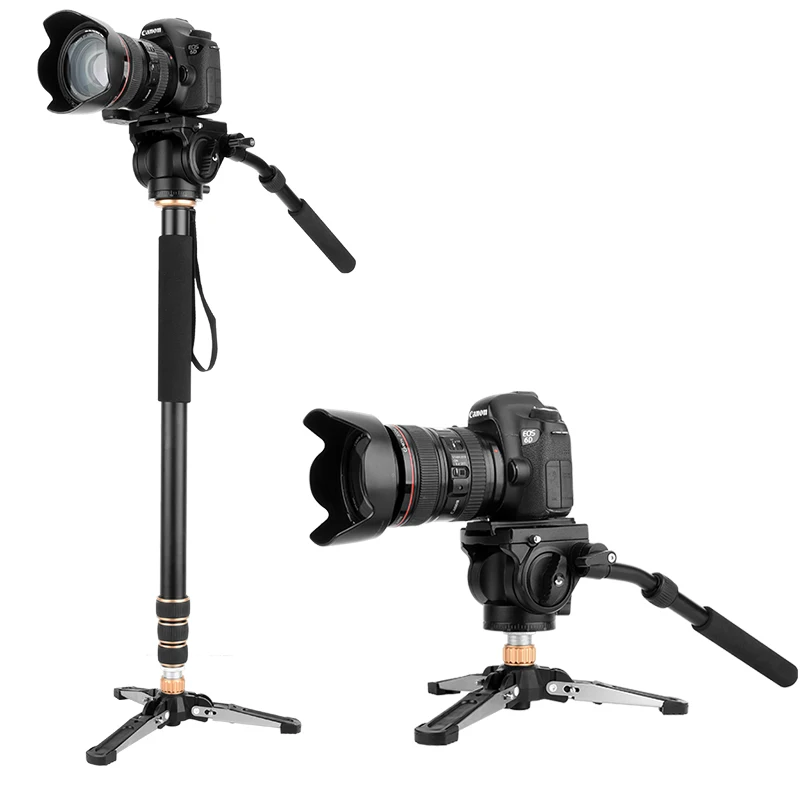 New Design Camera Video Monopod Kit with Vertical Control Tripod Support aluminum /carbon fiber  monopod  with handle head