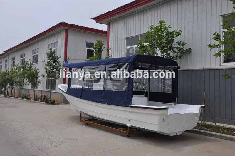 Liya 7.6m outboard steering four stroke Japan fiberglass panga boat