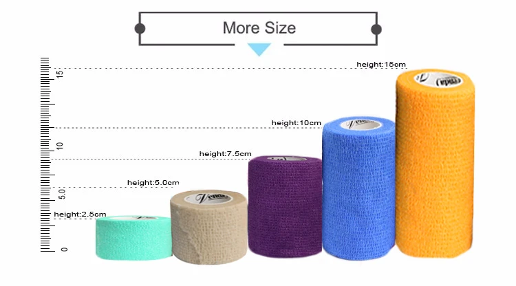 
High Quality Cheapest Price Colorful Medical Adhesive Elastic Non Woven Bandage With Ce 