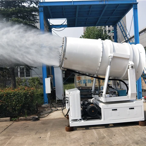 Oversea service stainless steel machine water sprayer quarry dust suppression fog cannon