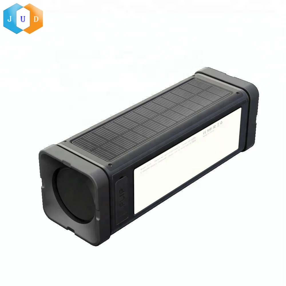 JUDING  BT-68 Solar Panel Charging Wireless Bike Speaker IPX7 Waterproof Camping Light Solar Wireless Speaker With Power Bank