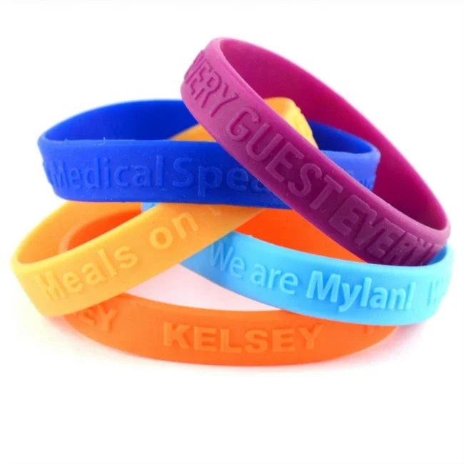 Cheap Promotional Advertising Gifts Custom Logo Decorative Rubber Band Silicone Bracelets RFID Silicone Wristbands