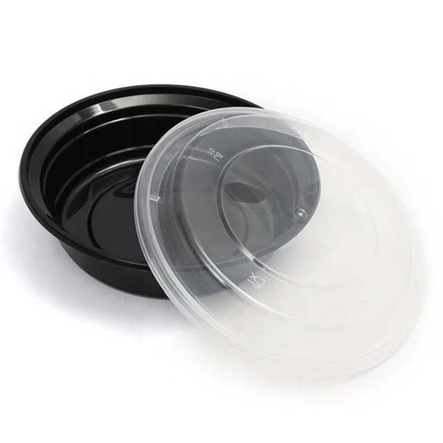 750ml 28oz PP Disposable Round Plastic Takeout Containers Food Packaging Box