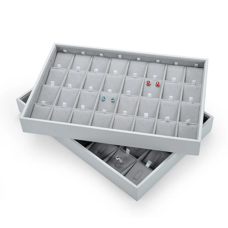 Hot Selling Luxury Jewelry Shop Display Tray Made of High Quality PU Leather for Packaging and Showcase