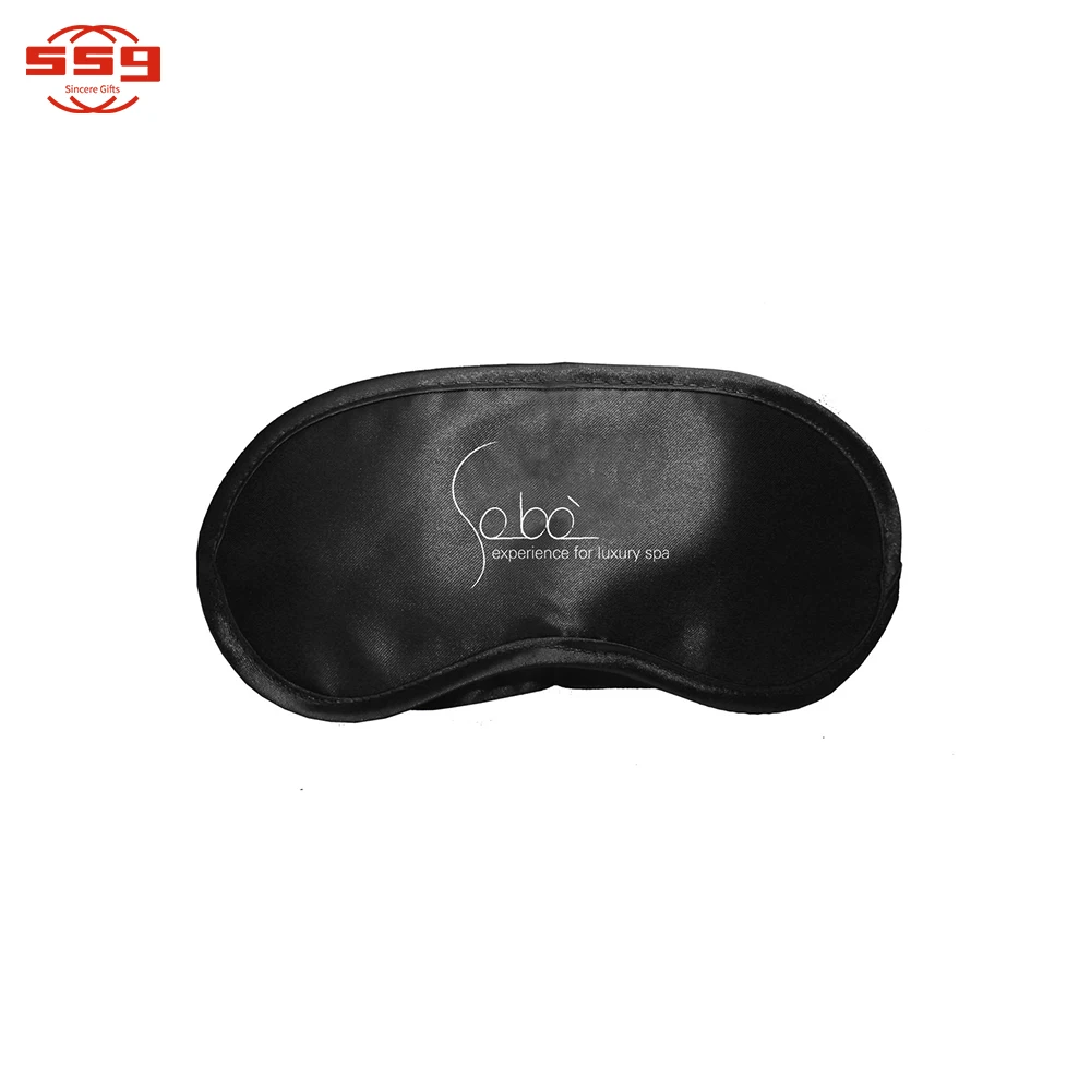 Promotional Custom Cheap High Quality Cool Polyester Silk Sleeping Eye Masks