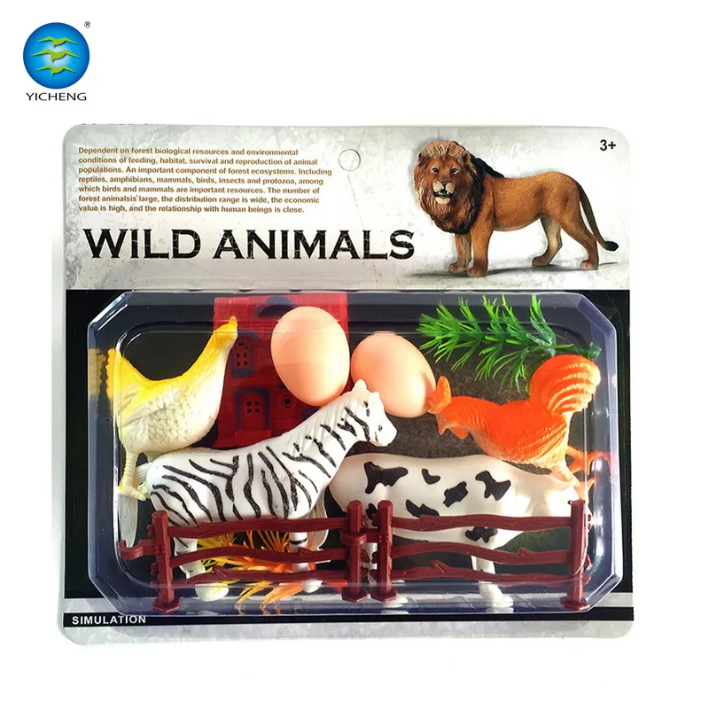 Китайская фабрика оптовая цена пластиковый набор игрушек для животных в джунглях