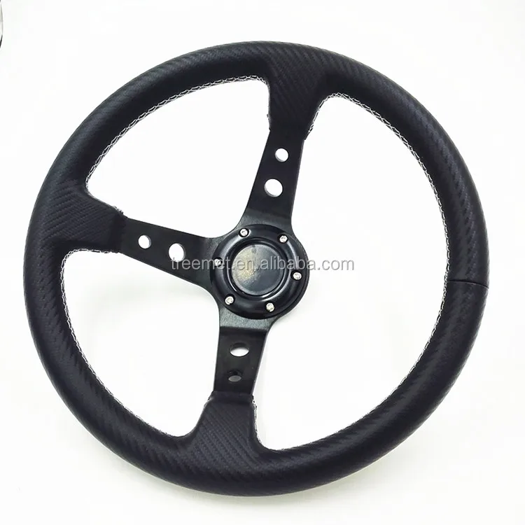 Регулируемое гоночное рулевое колесо из ПВХ кожи или ткани
