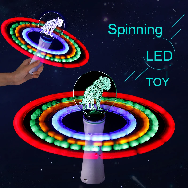 Light-Up Wand Toy Glowing LED  Toy Stick Flashing For Kids Magic Spinner Wand With Multicolored Flashing Light For Theme Park
