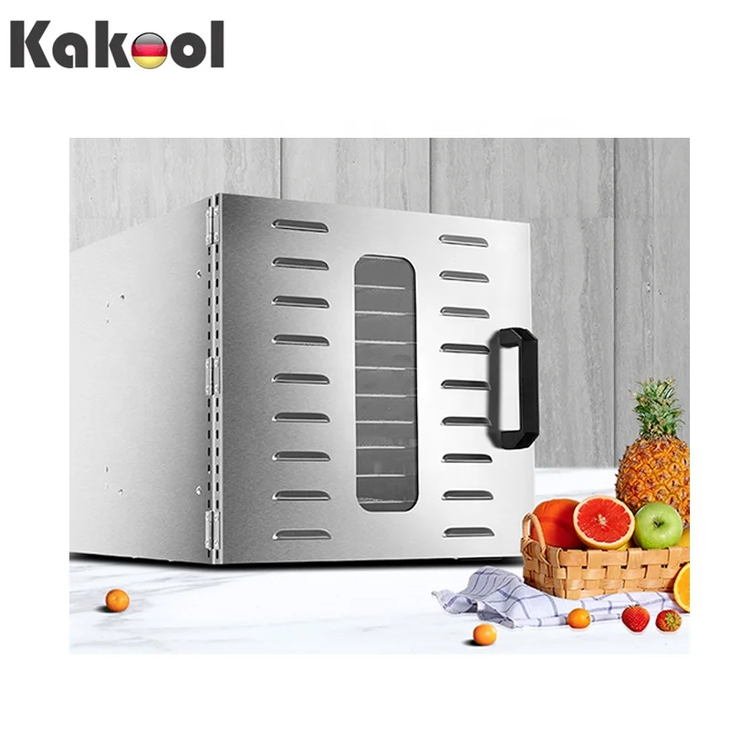 Factory direct 12 trays digital stainless steel fruit beef jerky vegetable baby food dehydrator machine