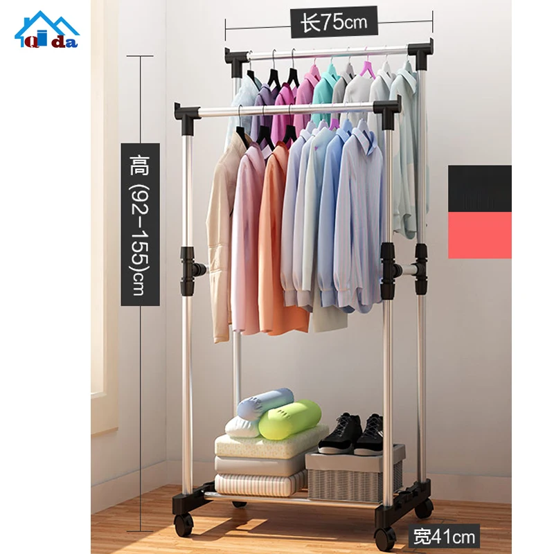 Service standards clothes dryer rack portable wardrobe on wheels