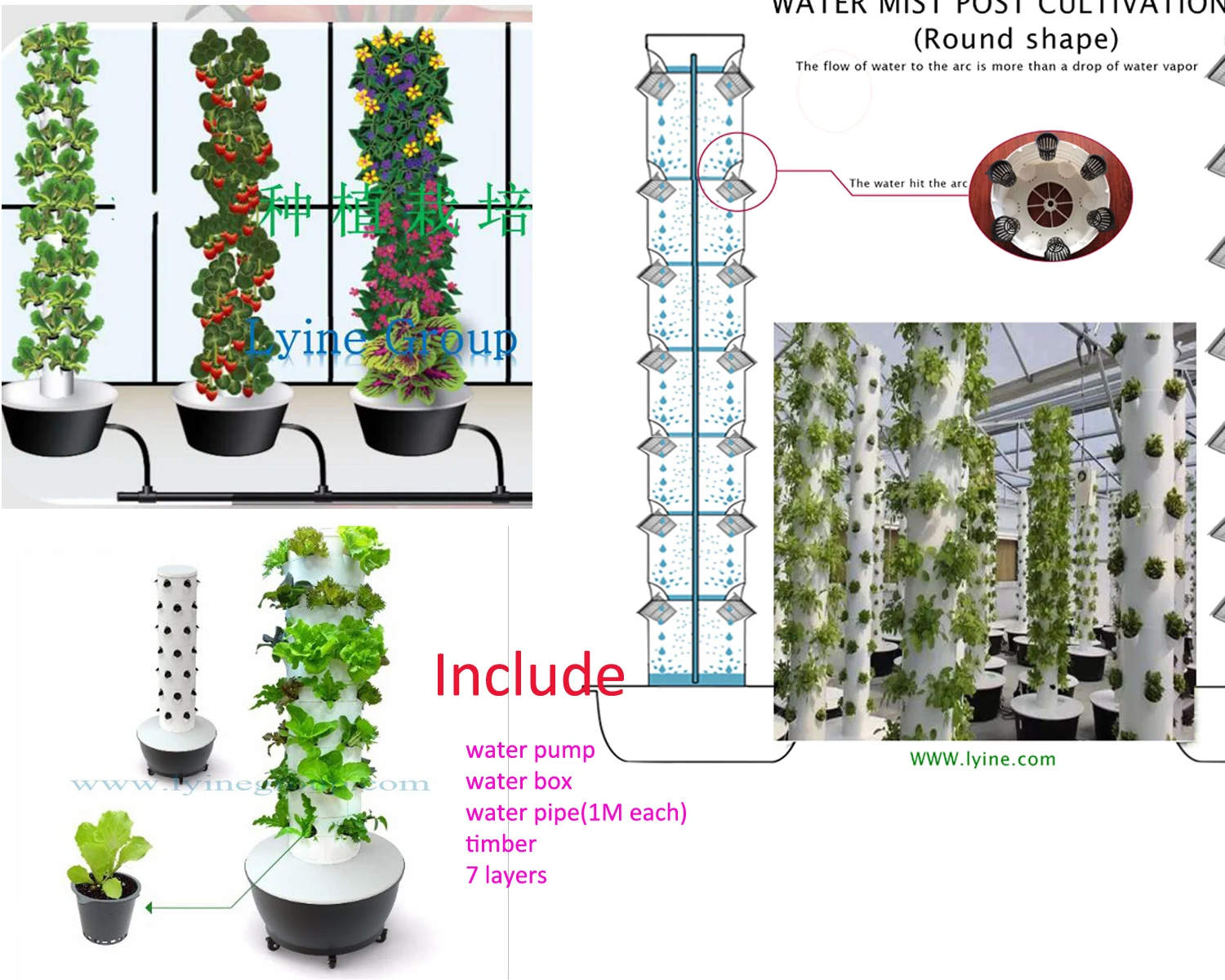 
Lyine NewType Home Garden Hidroponia Aeroponic Tower Home Hydroponic System 