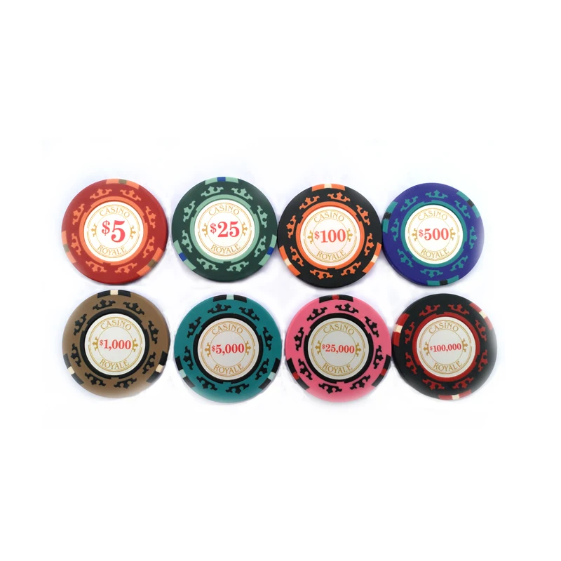 Casino royal stickers 14g Three Tone  Clay Poker Chip